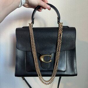 PENDING. Coach Tabby Top Handle Pebble Leather Black